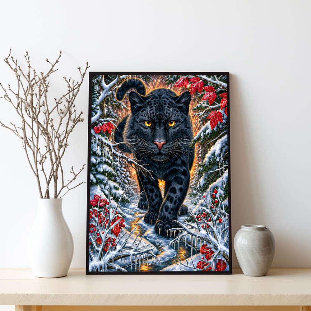 5D Diamond Painting – Nyro Wächter des Winterwaldes