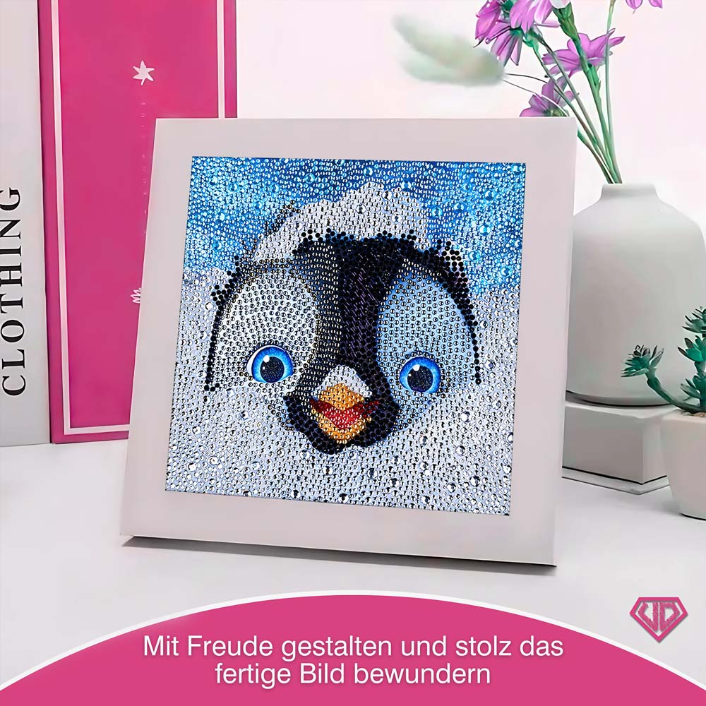 5D Diamond Painting Pico der Pinguin mit Strasssteinchen, Unique-Diamond