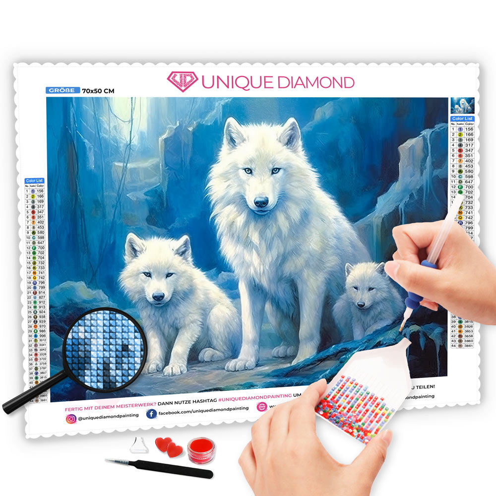 5D Diamond Painting Polarwolf - Unique-Diamond