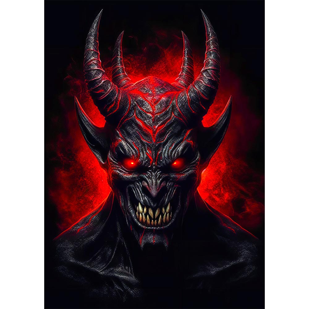 5D Diamond Painting Red Devil, Unique-Diamond