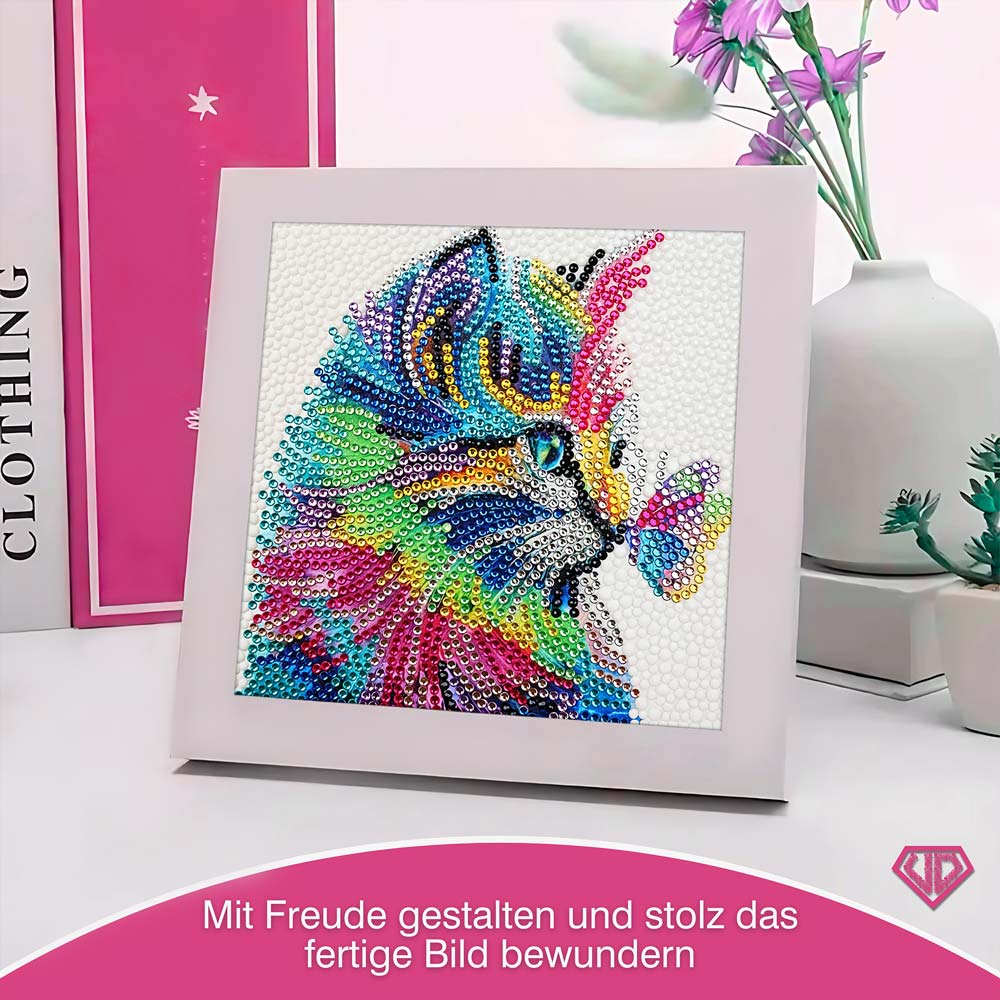 5D Diamond Painting Regenbogenblick der Stille mit Strasssteine, Unique-Diamond