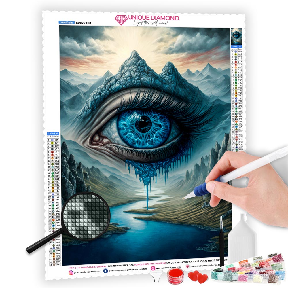 5D Diamond Painting Sauron Auge, Unique-Diamond