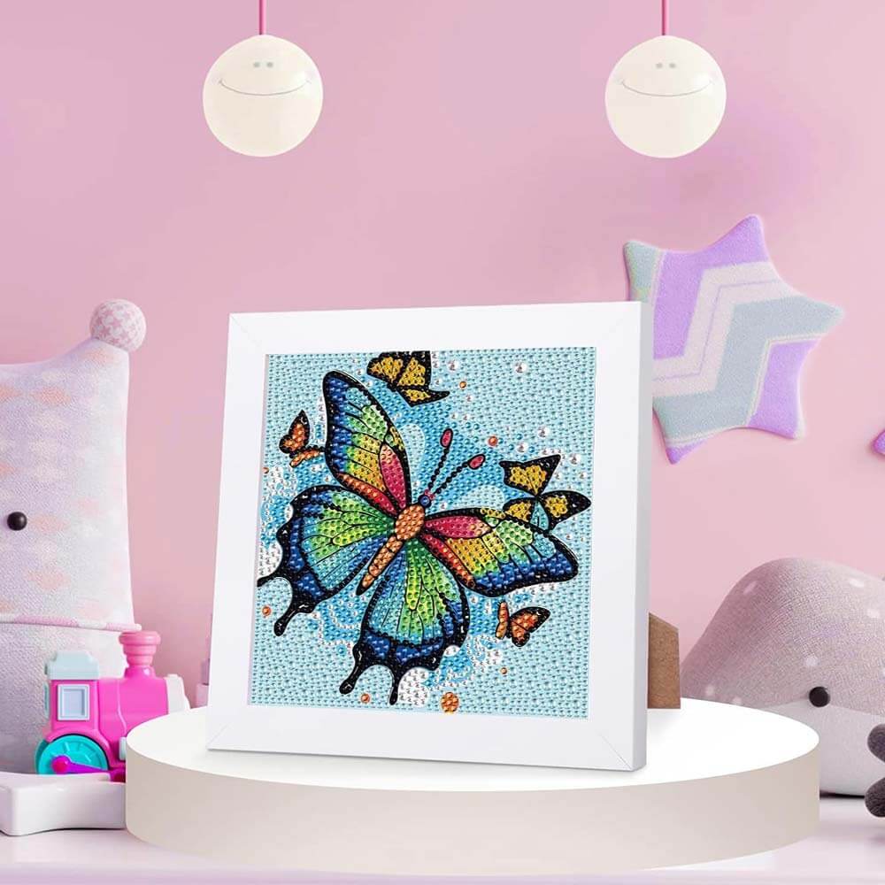 5D Diamond Painting Schmetterling mit Strasssteine, Unique-Diamond