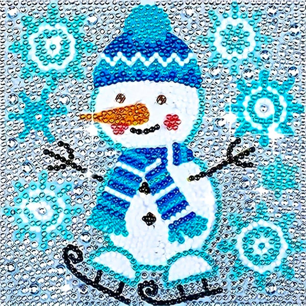 5D Diamond Painting Schneemann mit Strasssteinchen, Unique-Diamond