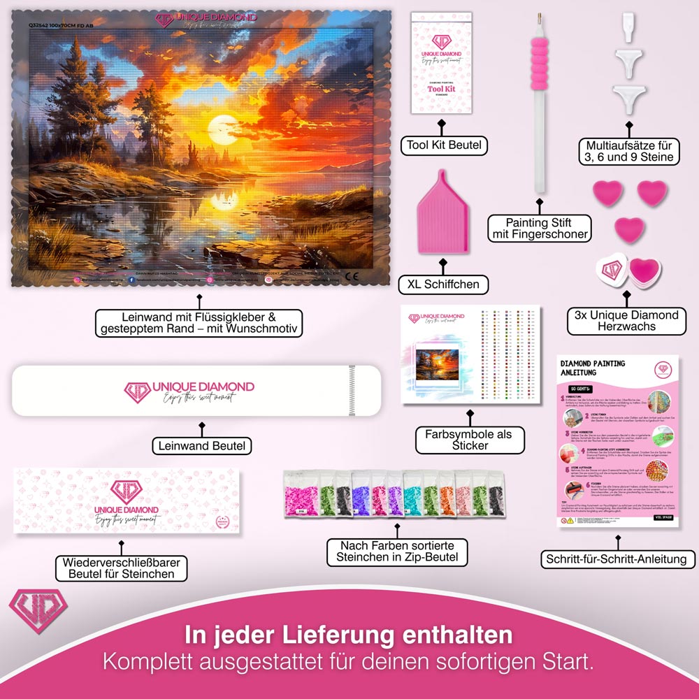 5D Diamant Painting – Sonnenuntergang Unique-Diamond