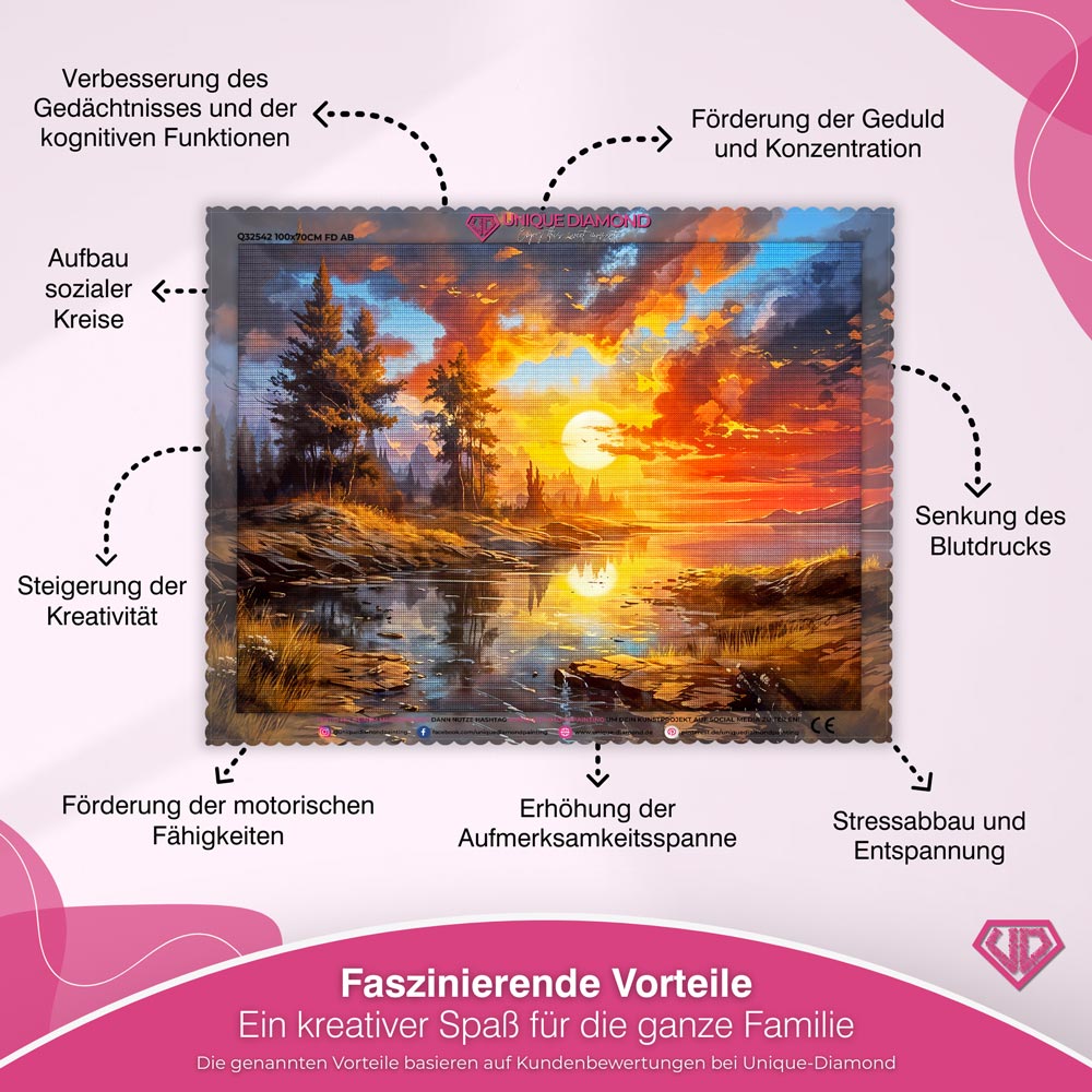 5D Diamant Painting – Sonnenuntergang Unique-Diamond
