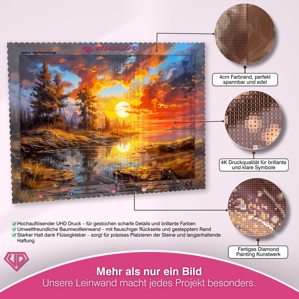 5D Diamant Painting – Sonnenuntergang Unique-Diamond