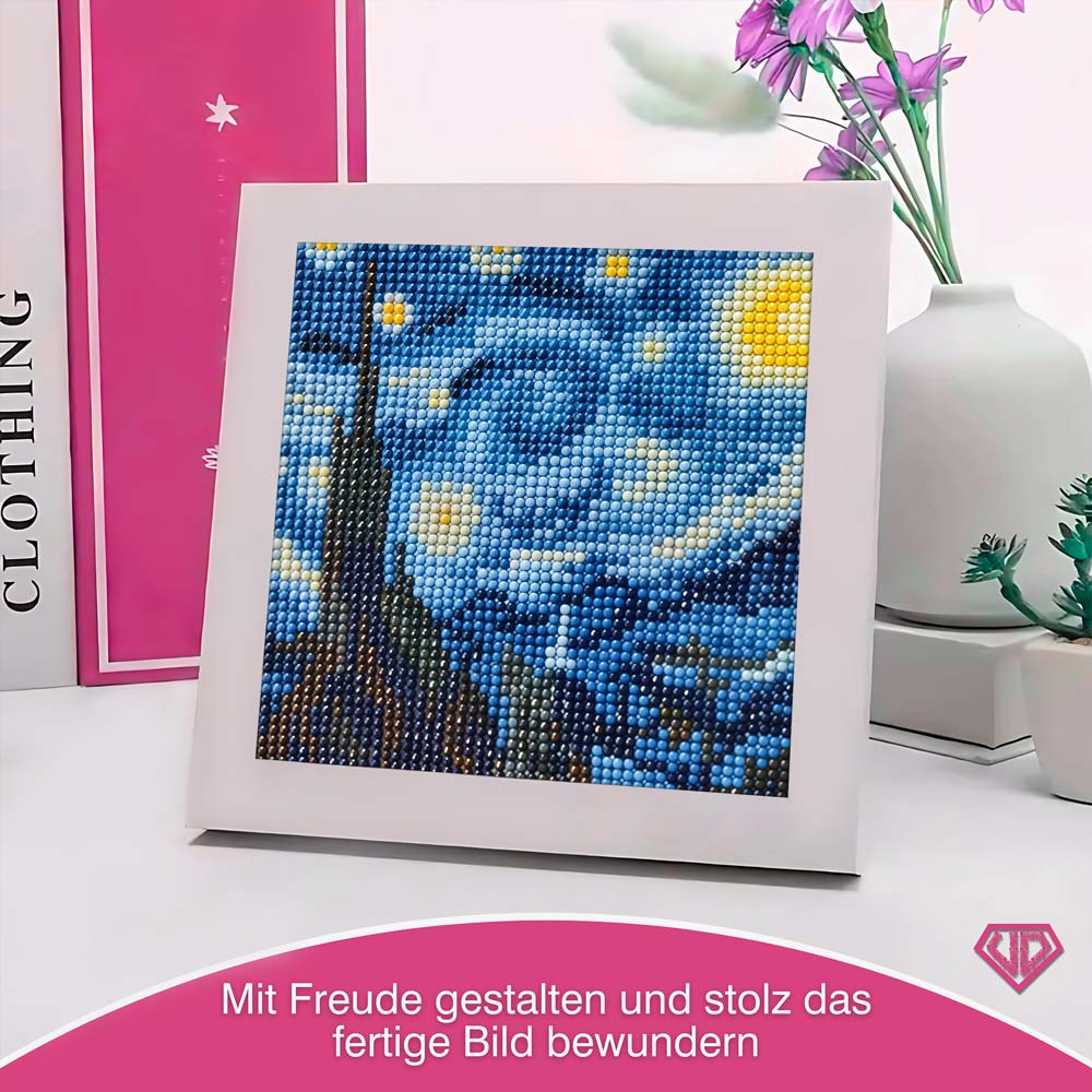 5D Diamond Painting Sternennacht von Vincent van Gogh, Unique-Diamond