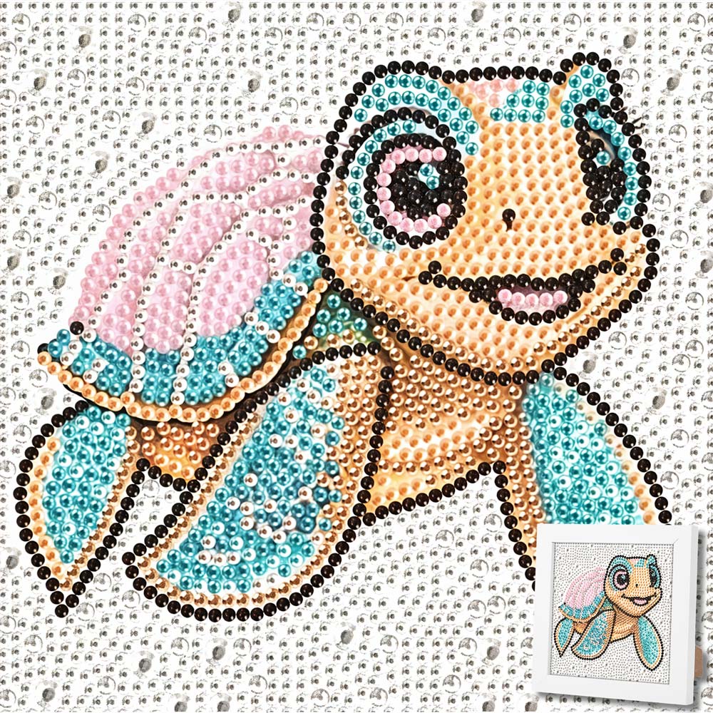 5D Diamond Painting Tilda die Meeresschildkröte mit Strasssteinchen, Unique-Diamond