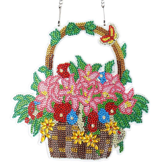 5D Diamond Painting Türanhänger Blumentopf