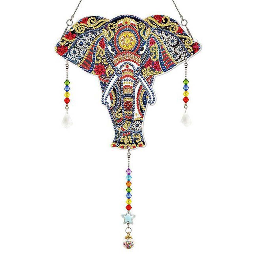 5D Diamond Painting Türanhänger Elefant, Unique-Diamond