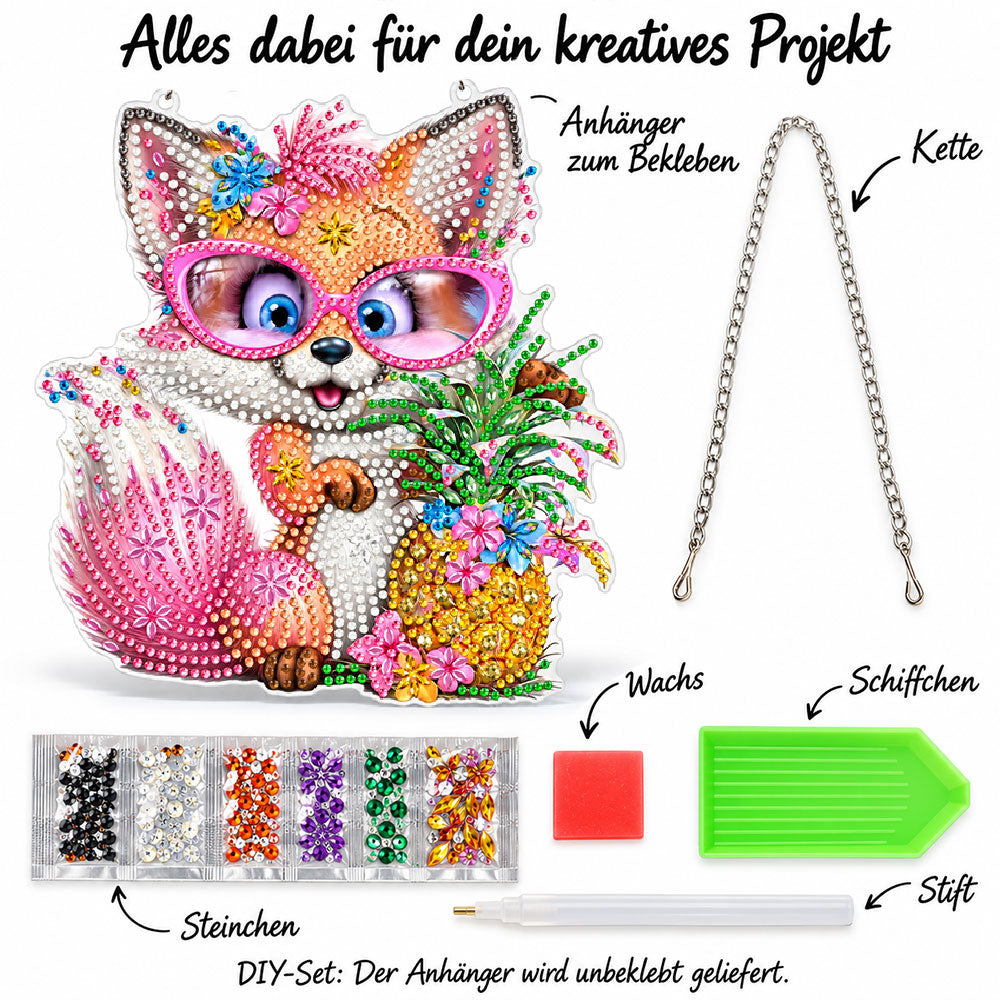 5D Diamond Painting Türanhänger – Ananasglück