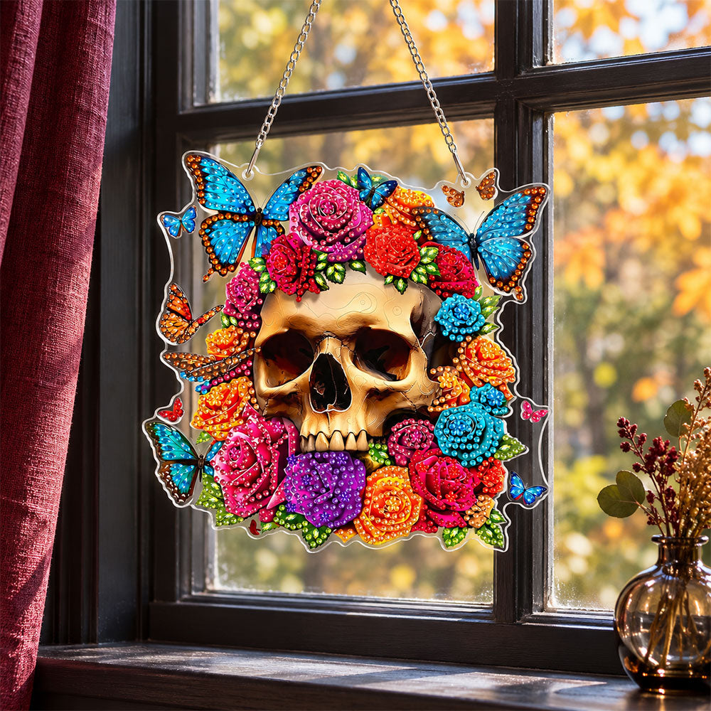 5D Diamond Painting Türanhänger – Blüten der Ewigkeit