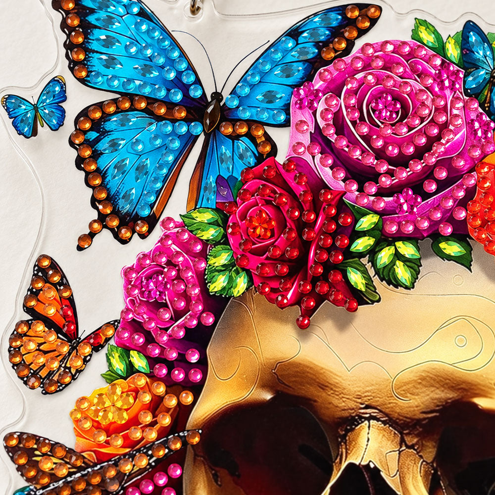 5D Diamond Painting Türanhänger – Blüten der Ewigkeit