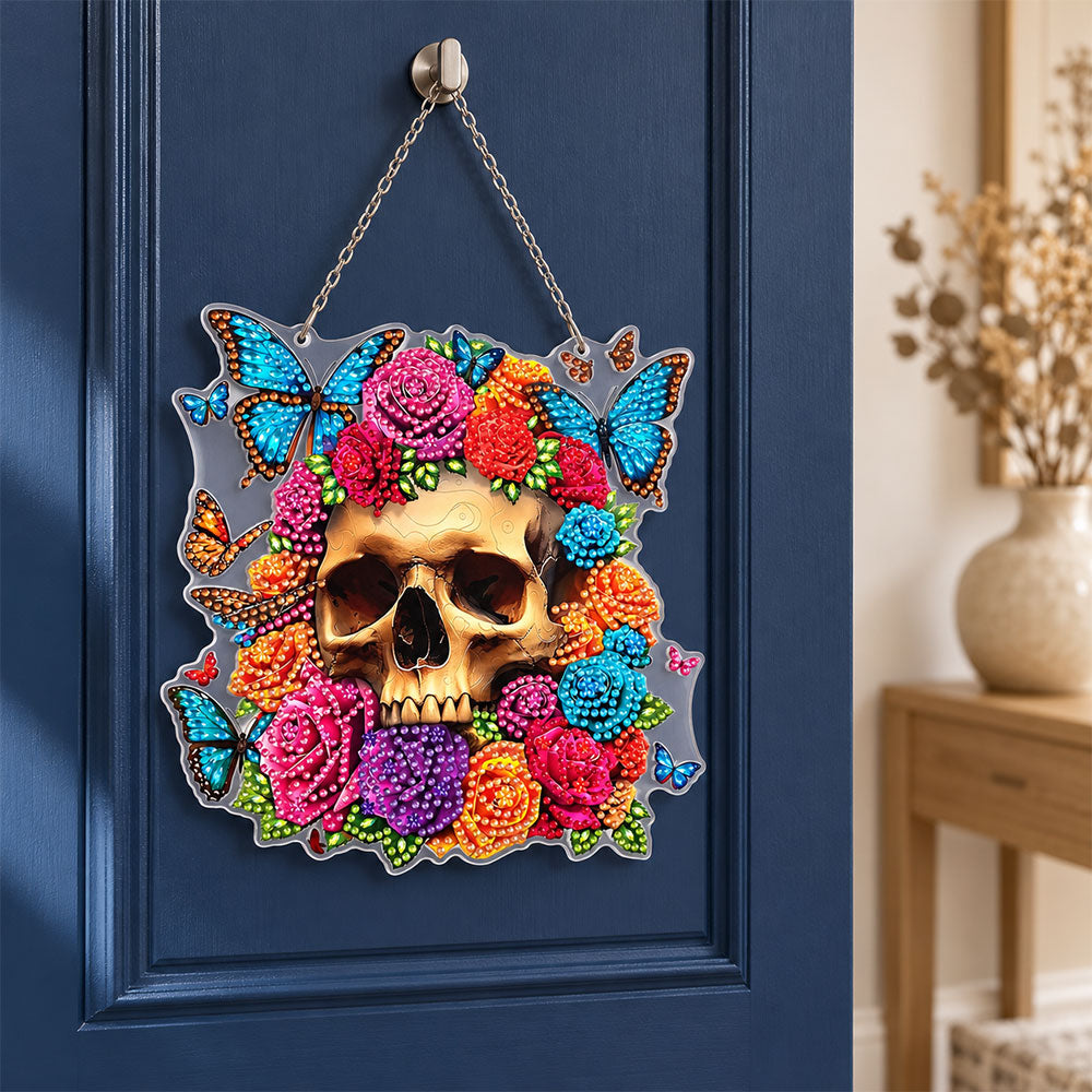 5D Diamond Painting Türanhänger – Blüten der Ewigkeit