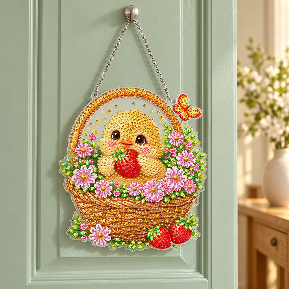 5D Diamond Painting Türanhänger – Erdbeerküsschen