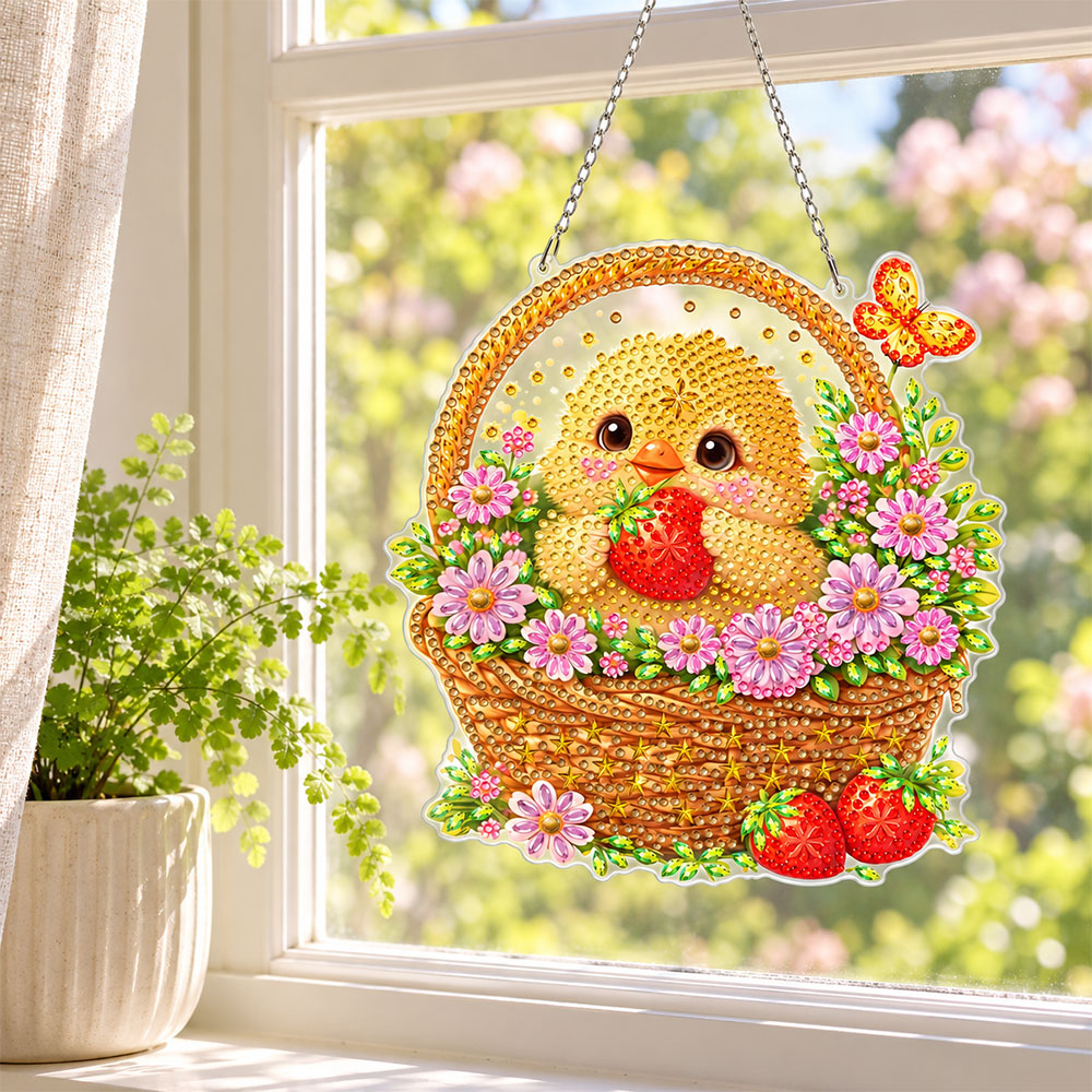 5D Diamond Painting Türanhänger – Erdbeerküsschen