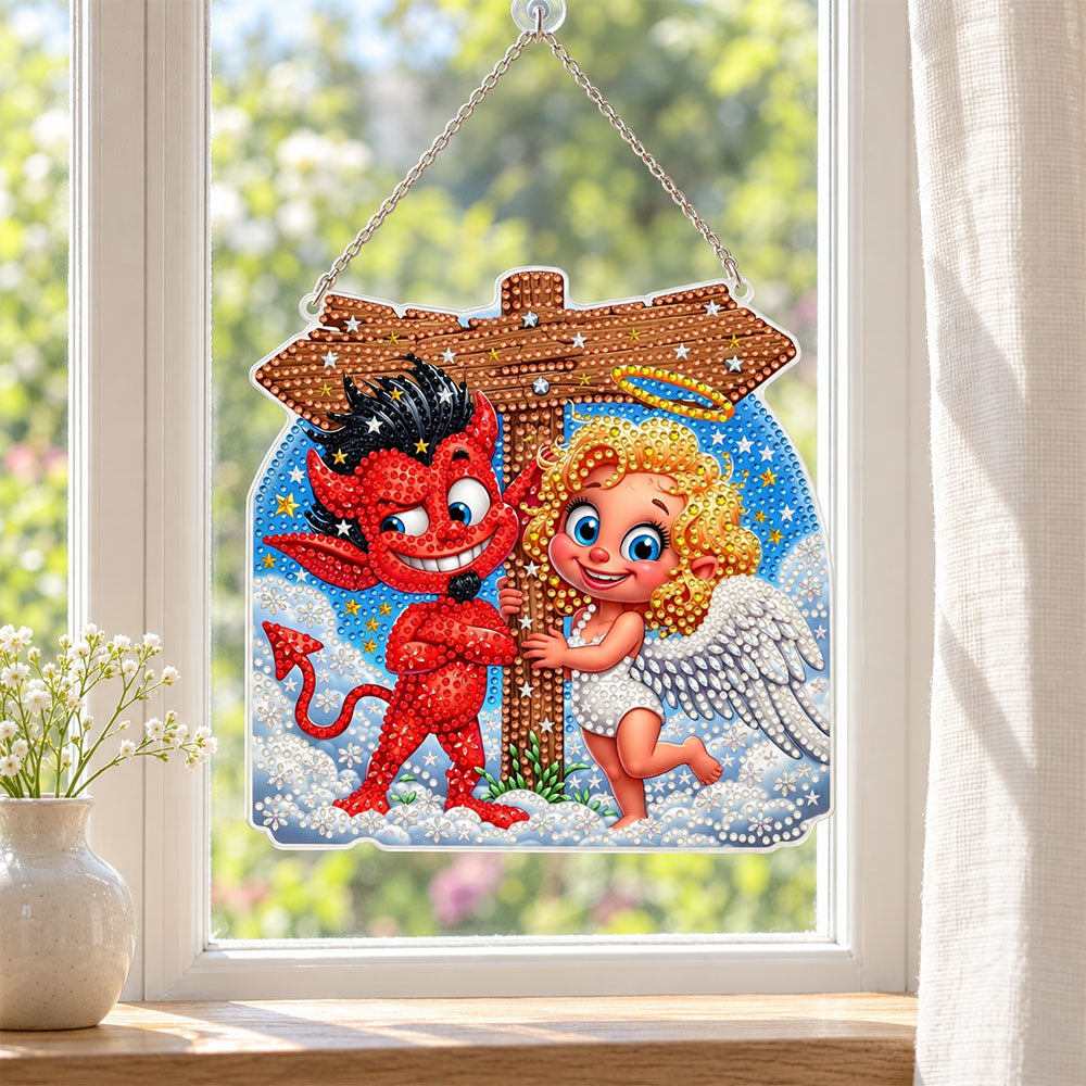 5D Diamond Painting Türanhänger – Himmlisch frech