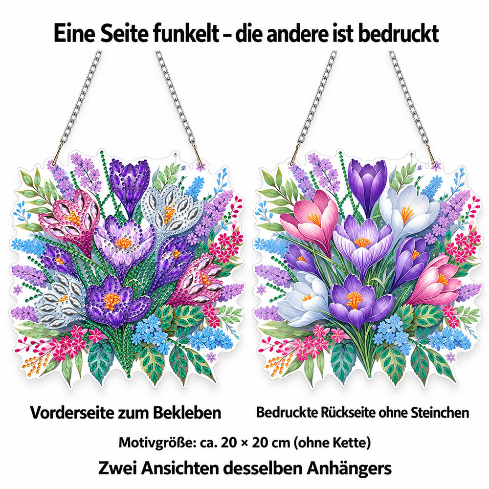 5D Diamond Painting Türanhänger – Lilias Krokusgarten