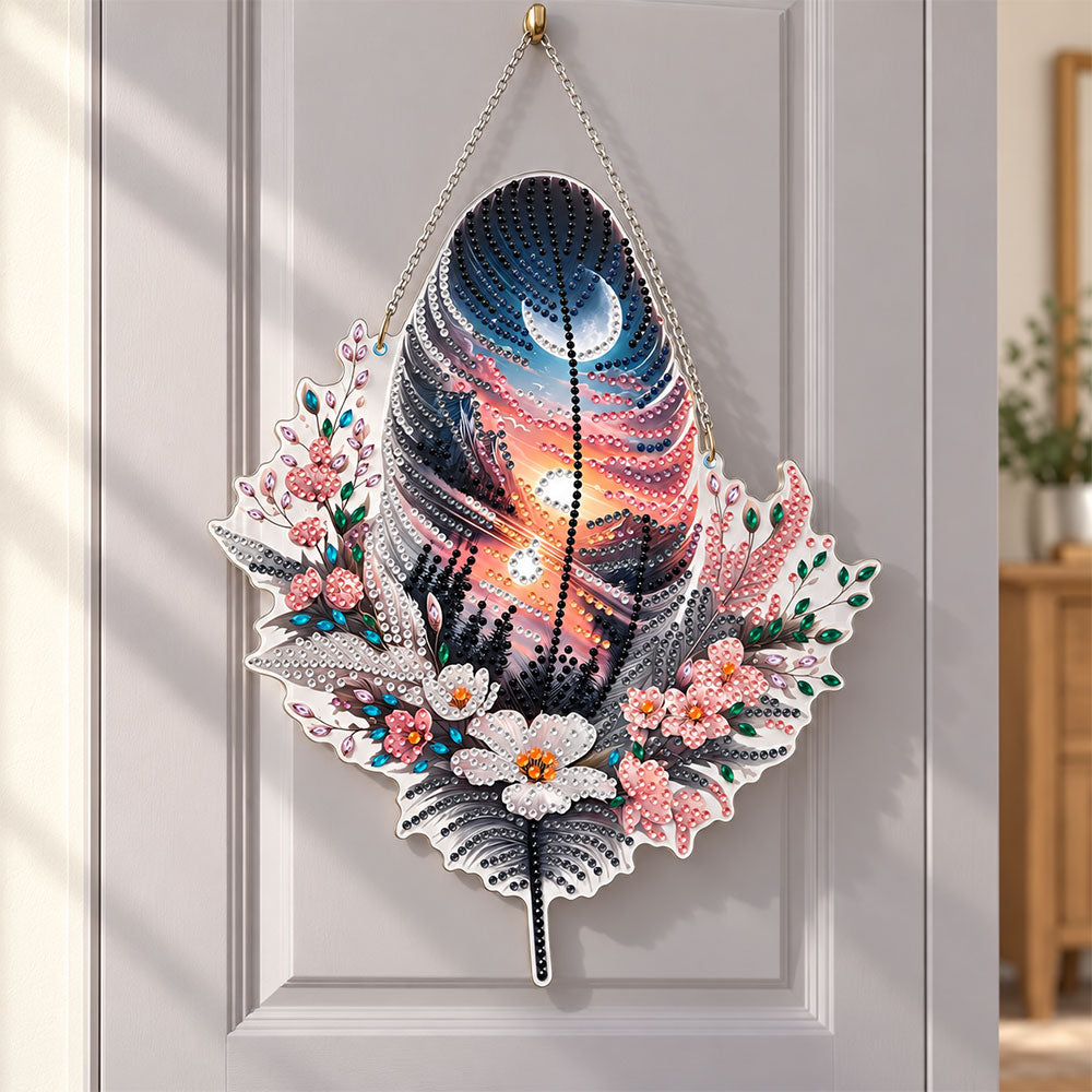 5D Diamond Painting Türanhänger – Lunas Traumfeder