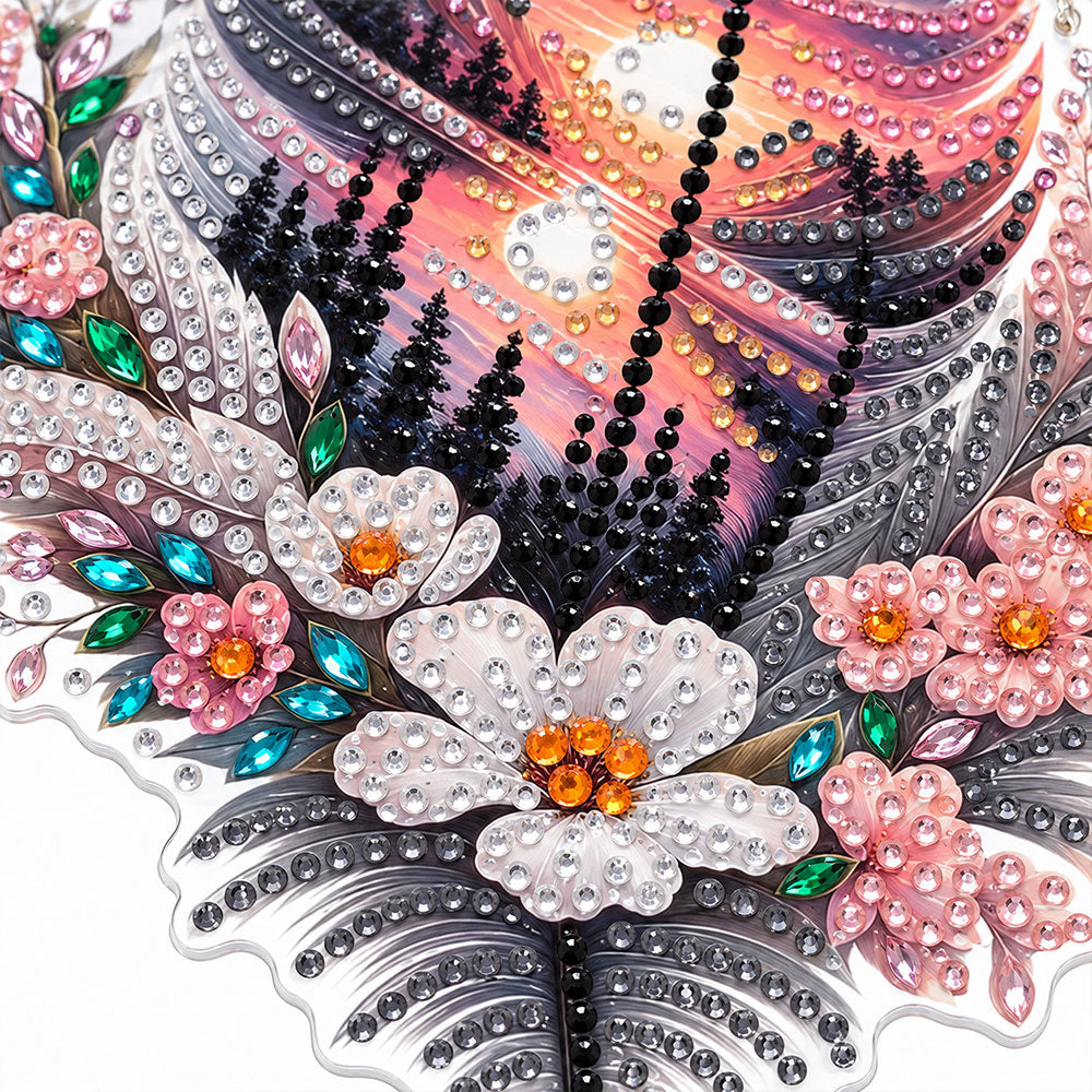 5D Diamond Painting Türanhänger – Lunas Traumfeder