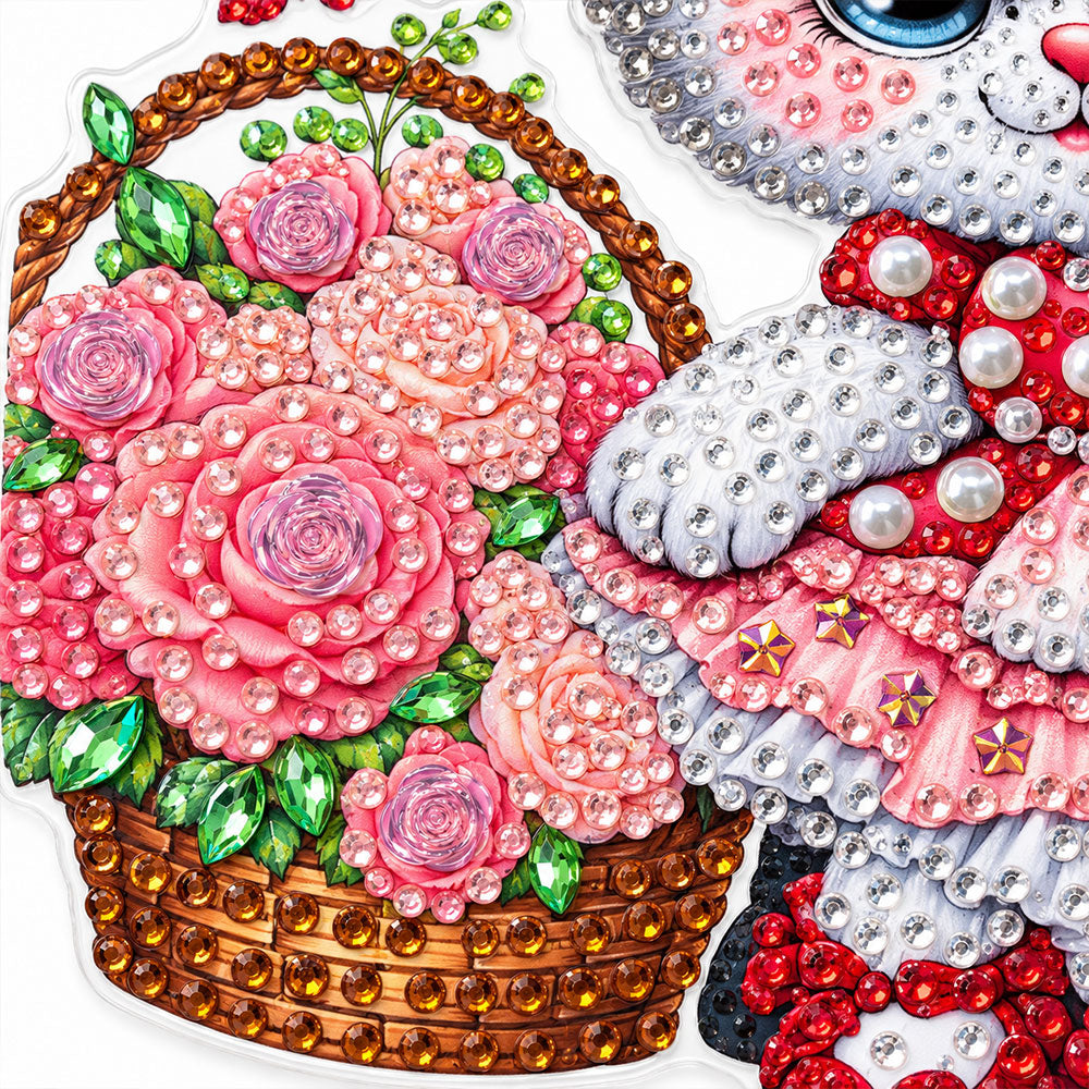 5D Diamond Painting Türanhänger – Miras Rosenkörbchen
