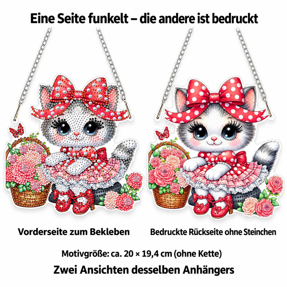 5D Diamond Painting Türanhänger – Miras Rosenkörbchen