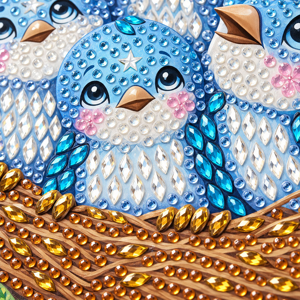 5D Diamond Painting Türanhänger – Nest voller Glück