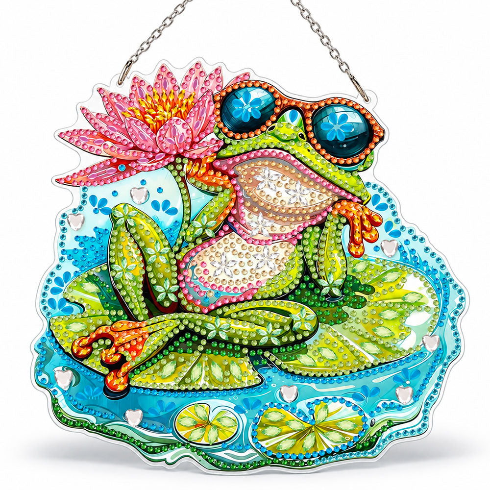 5D Diamond Painting Türanhänger – Seerosenpause | Unique Diamond