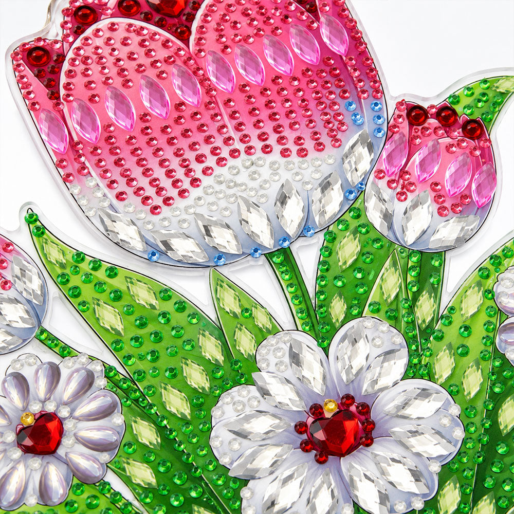 5D Diamond Painting Türanhänger – Tulpenliebe