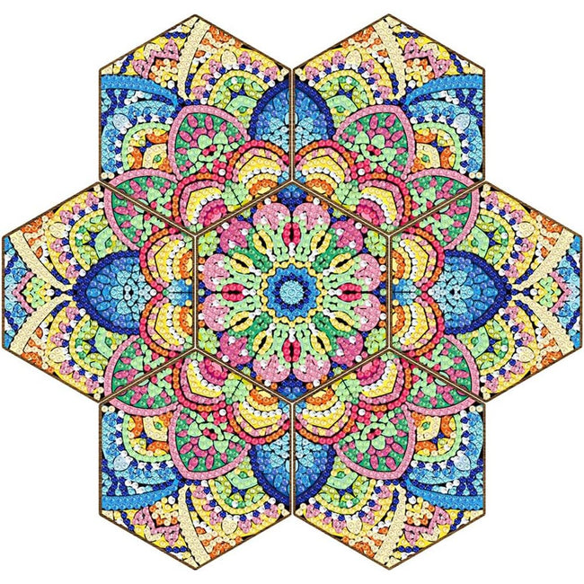 5D Diamond Painting Untersetzer Mandala, Unique-Diaomnd