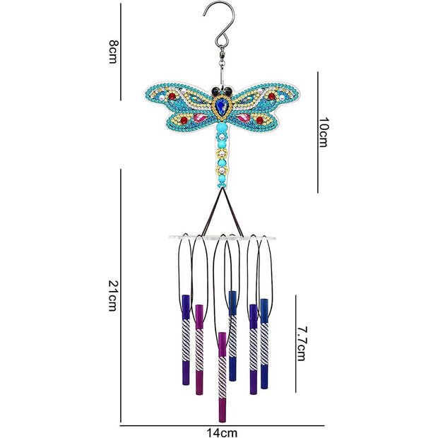 5D Diamond Painting Windspiel Libelle, Unique-Diamond