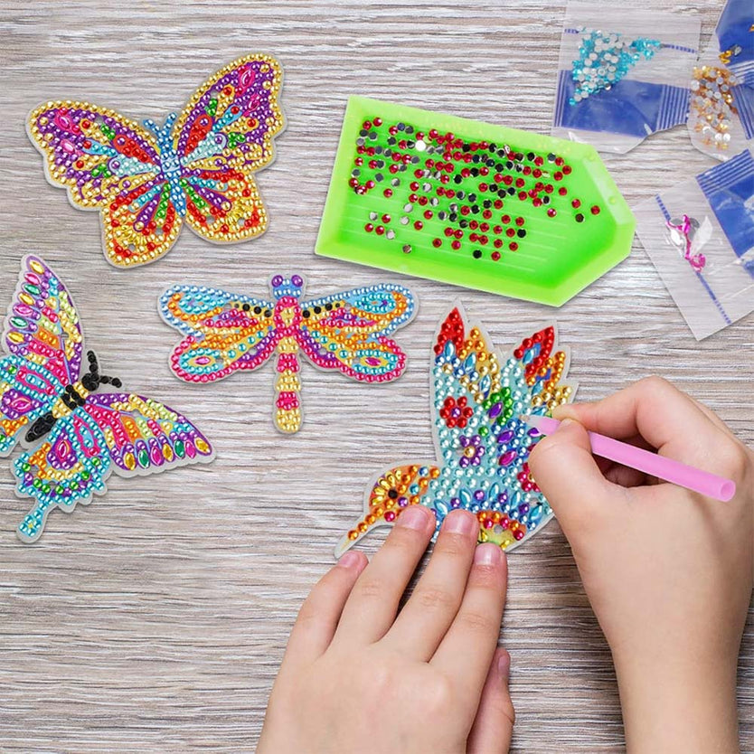 5D Diamond Painting Windspiele – Naturzauber mit Schmetterlingen und Kolibris, Unique-Diamond
