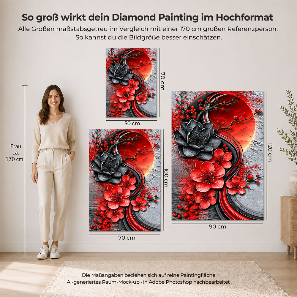5D Diamond Painting – Akari im Rubinmond
