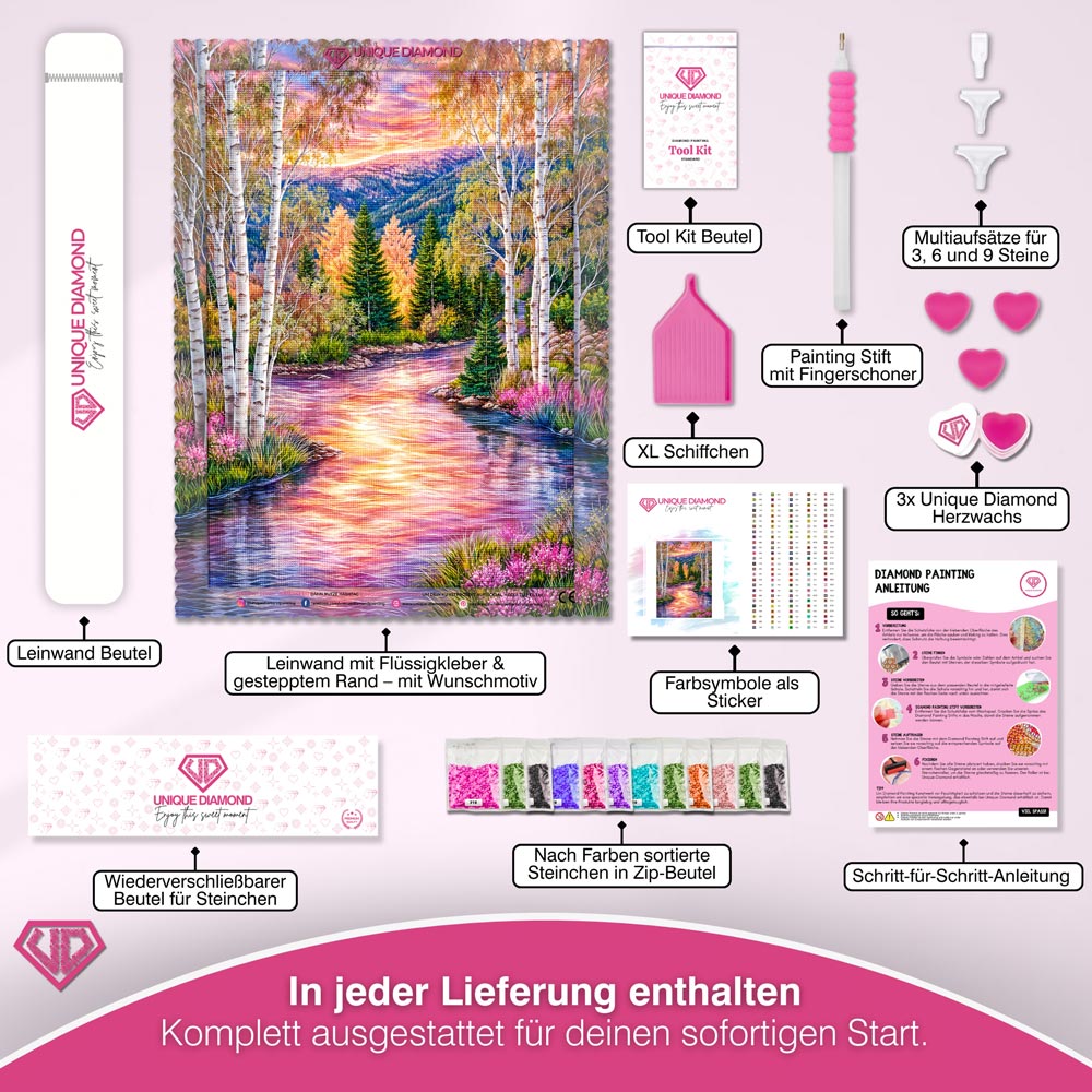 5D Diamond Painting – Alina Sonnenglanz der Birkenaue