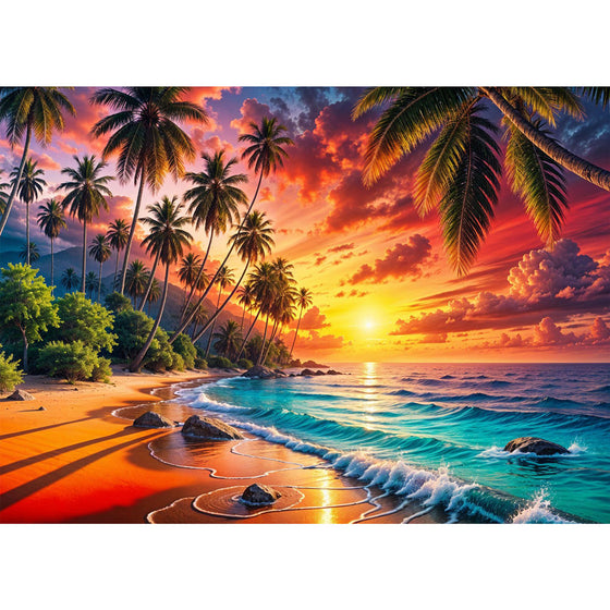 5D Diamond Painting – Aloha Sunset, Unique-Diamond