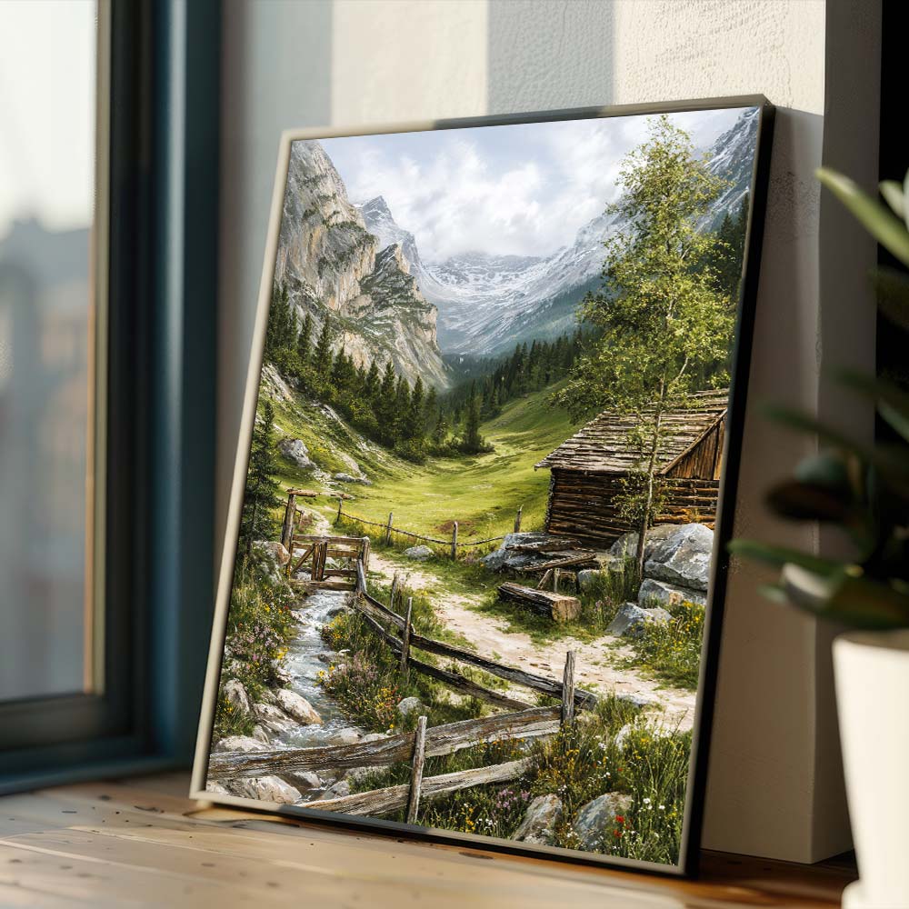 5D Diamond Painting – Alpengrüße am Morgen, Unique-Diamond