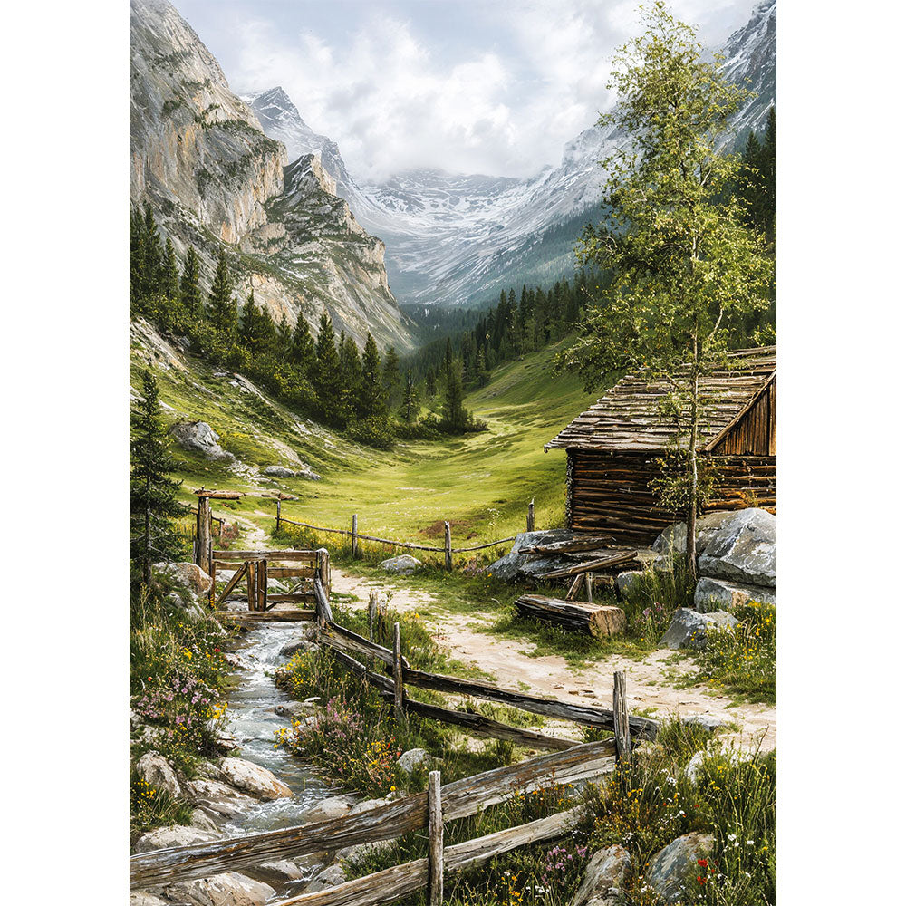 5D Diamond Painting – Alpengrüße am Morgen, Unique-Diamond