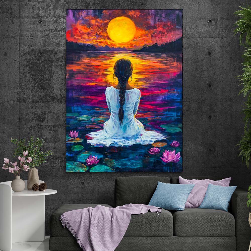 5D Diamond Painting – Am Lotussee mit Liora Unique-Diamond