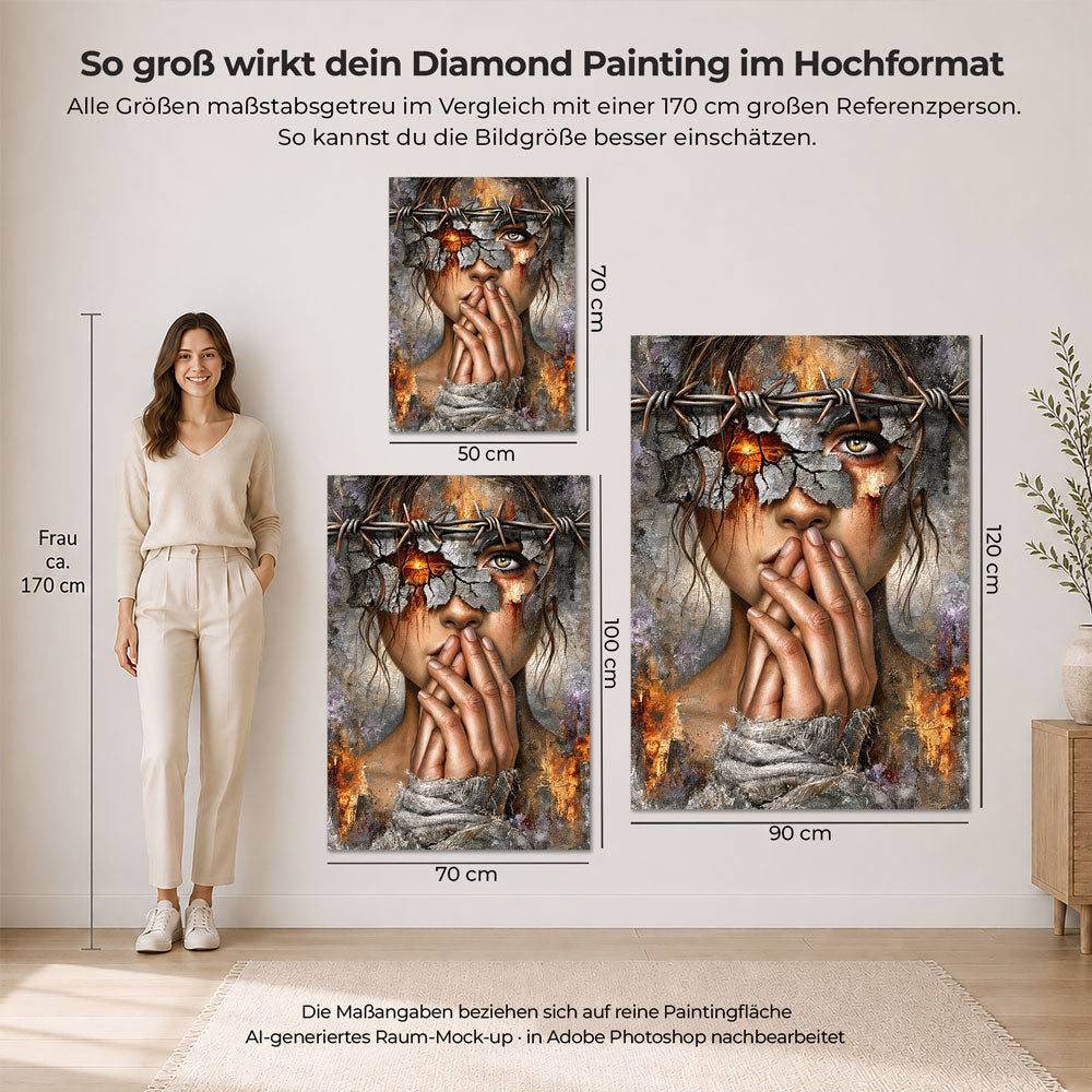 5D Diamond Painting – Amara hinter den Dornen