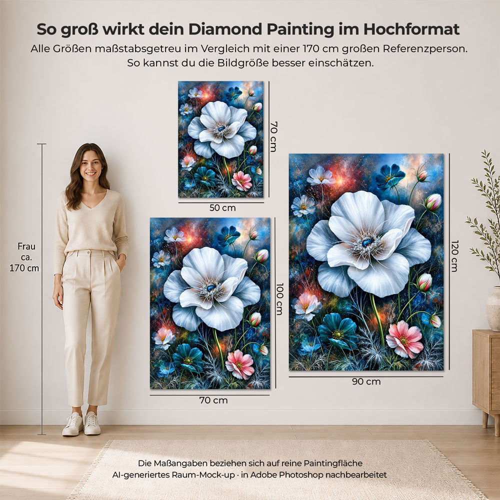 5D Diamond Painting – Aurelia Blütentraum im Sternenlicht