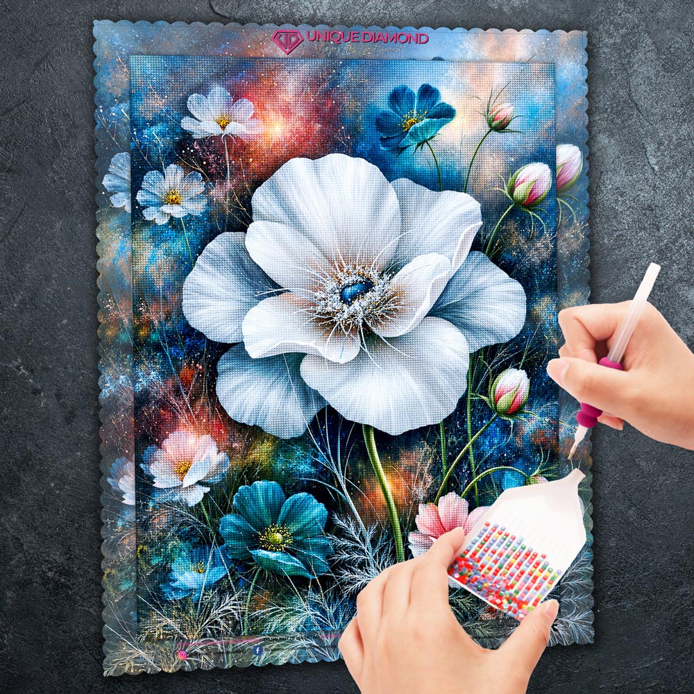 5D Diamond Painting – Aurelia Blütentraum im Sternenlicht