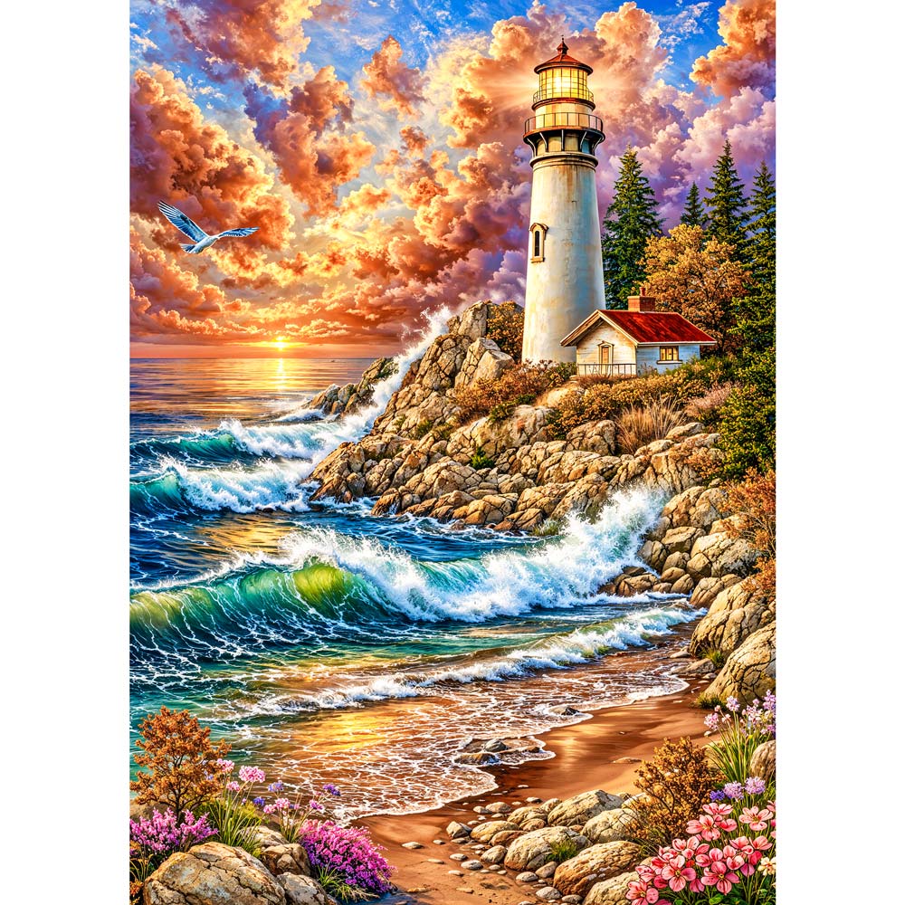 5D Diamond Painting – Aurelia Licht der Küstenwacht, Unique-Diamond