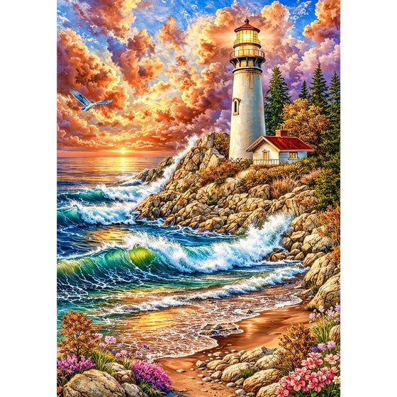 5D Diamond Painting – Aurelia Licht der Küstenwacht, Unique-Diamond