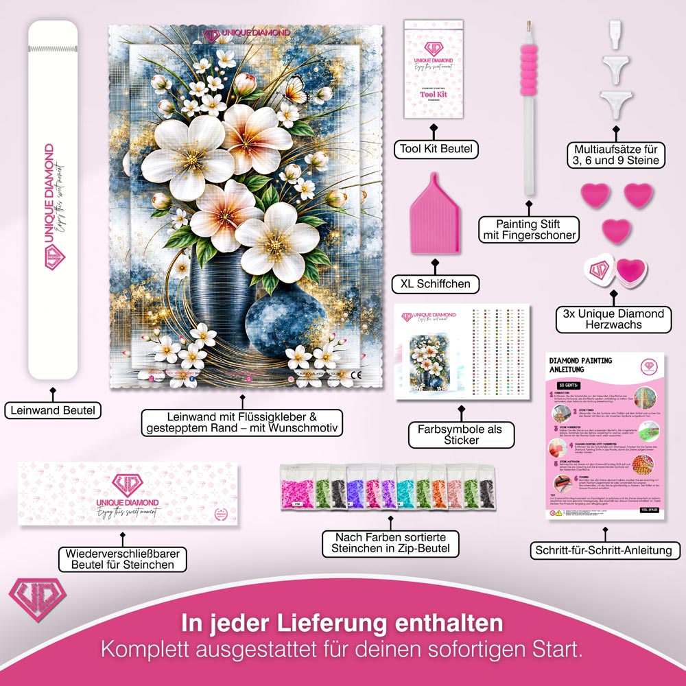 5D Diamond Painting – Aurelia im Garten der Eleganz