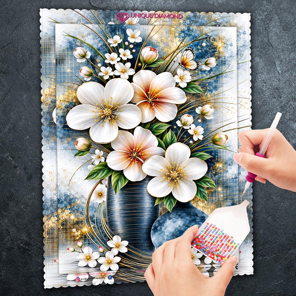 5D Diamond Painting – Aurelia im Garten der Eleganz