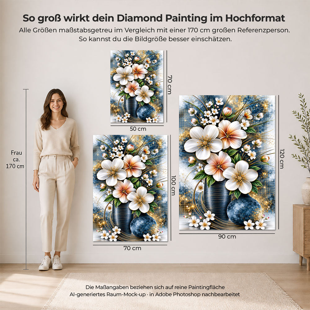 5D Diamond Painting – Aurelia im Garten der Eleganz
