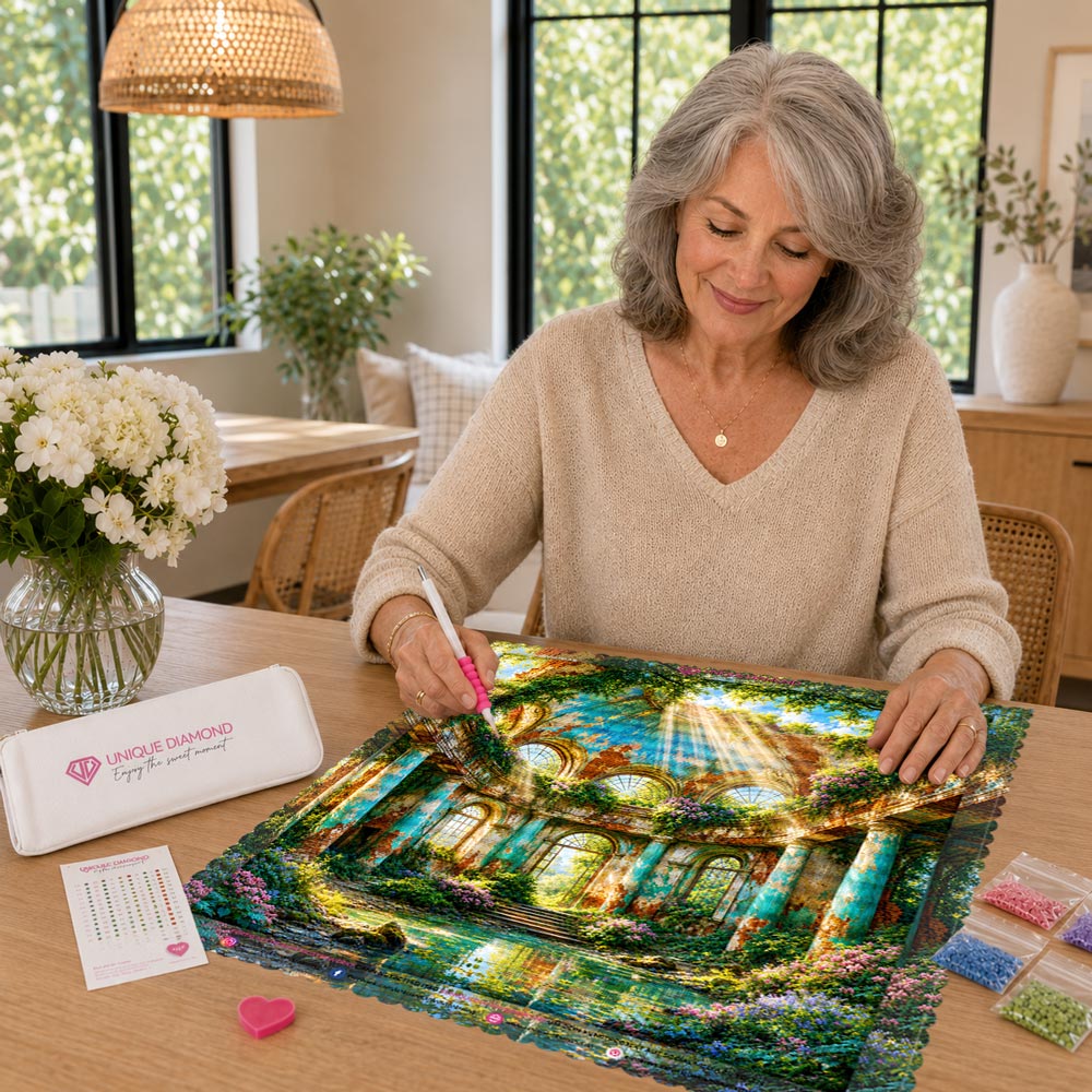 5D Diamond Painting – Aurelias verwunschene Sonnenrotunde