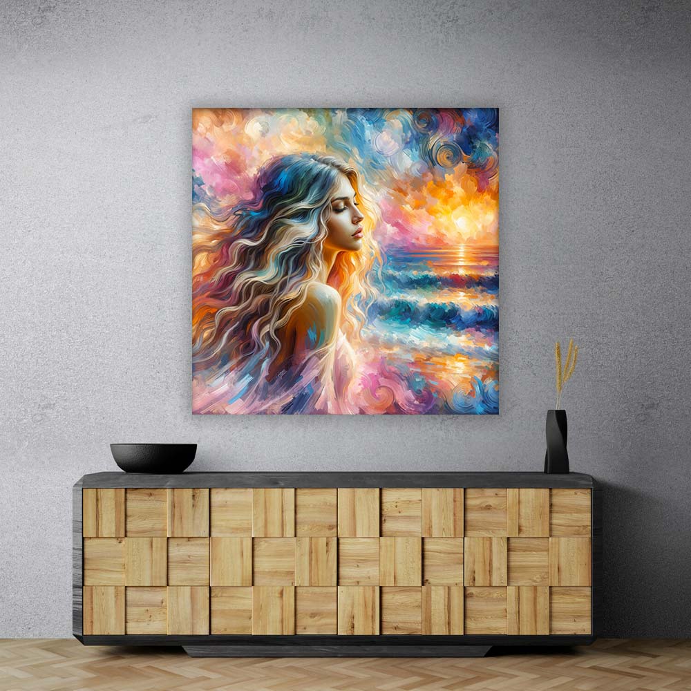 5D Diamond Painting – Aurora am Meer der Träume, Unique-Diamond