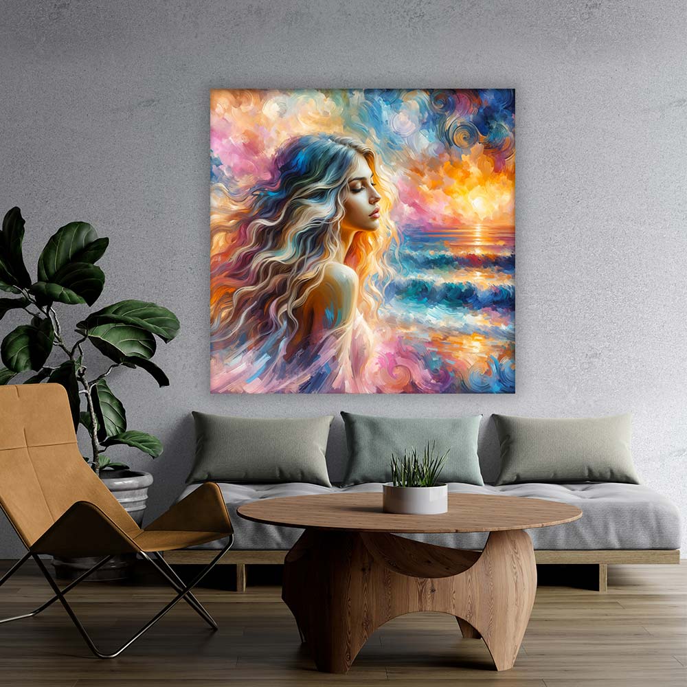 5D Diamond Painting – Aurora am Meer der Träume, Unique-Diamond